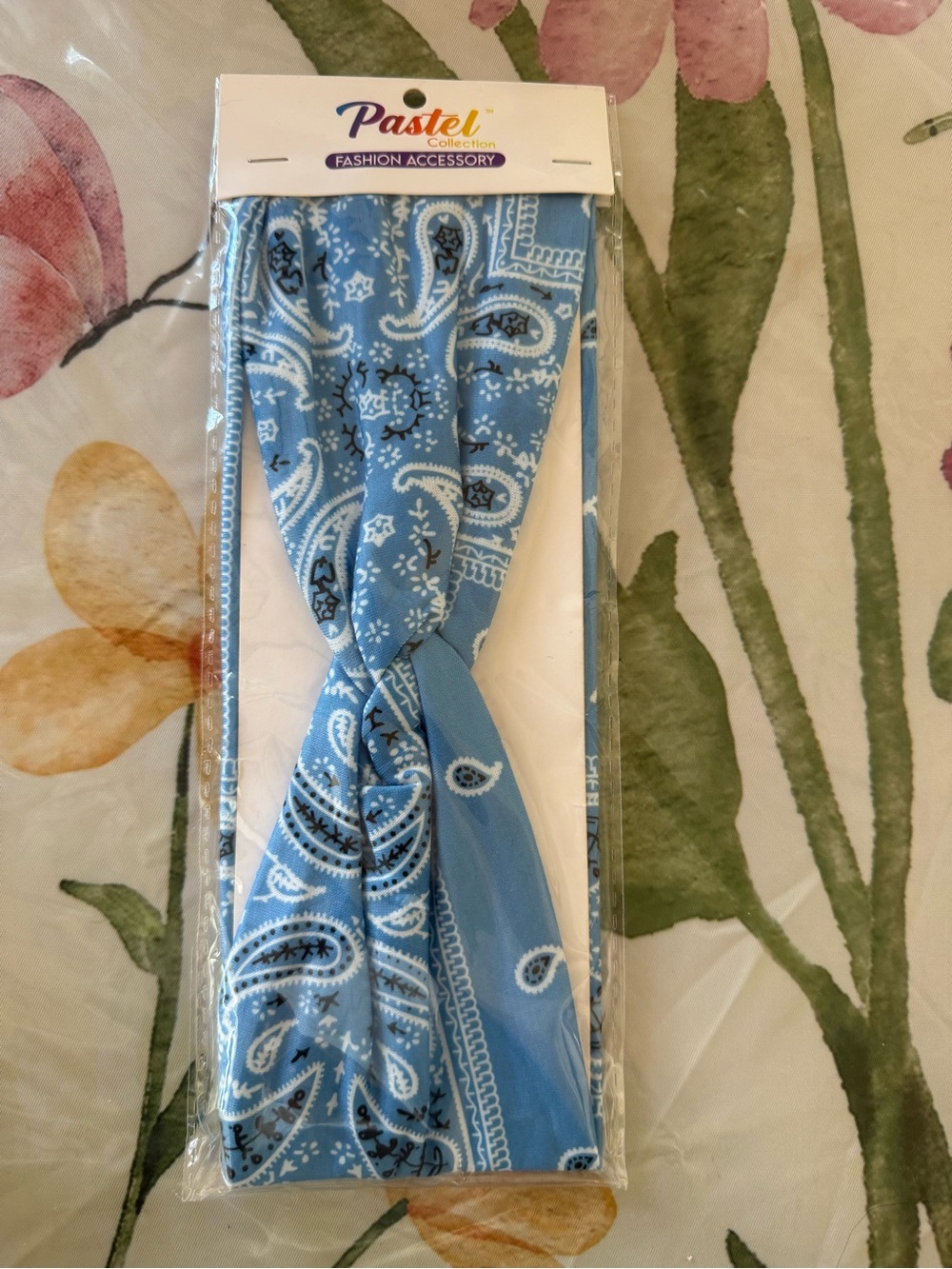 Pastel Collection Light Blue Paisley Headband